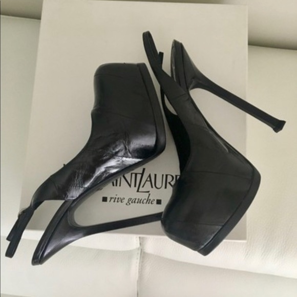 Saint Laurent black tribtoo 105 sling Shoes - Picture 3 of 7